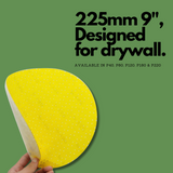 225mm 9" Sanding Discs for Drywall // Aluminium Oxide Multi Hole Sanding Discs for Dry lining // 40, 80, 120, 180, 220 & Mixed Grit