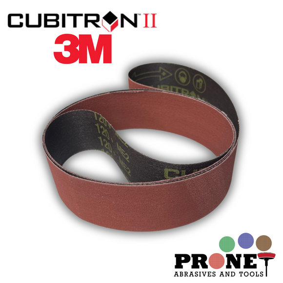 3M 784F CUBITRON II Cloth Belt 50mm x 780mm (36+ Grit - 180+ Grit) Pack of 12