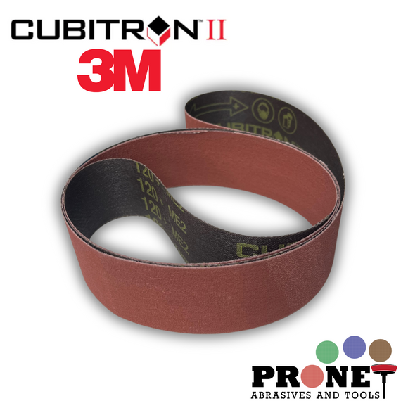 3M 784F CUBITRON II Cloth Belt 50mm x 1220mm (36+ Grit - 180+ Grit) Pack of 6