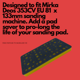 Backing Pad For Mirka DEOS 353CV EU 81x133mm Sander - Made to Fit Mirka DEOS