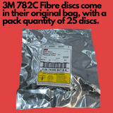 115mm 4.5" 3M 782C Ceramic Fibre Discs - 60+ Resin Fibre Discs (25pk)