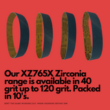 50 x 686mm 2" x 27" Zirconia Sanding Belts // 40 Grit, 60 Grit, 80 Grit, 120 Grit & Mixed Pack (Packs of 10 Belts)