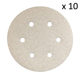 150mm 6 Hole 'Hook and Loop' Sanding Discs - Packs of 10